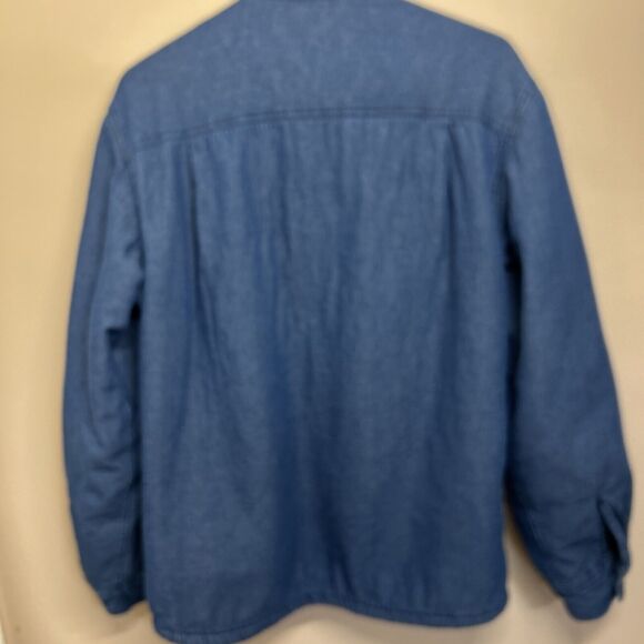 Vintage Wrangler Men’s Small Sherpa Fleece Lined Lightweight Denim Shirt Jacket - Picture 4 of 8